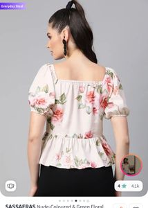 SASSAFRAS Floral Peplum Top
