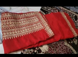 Trending saree 💓Red silk blend zari work w