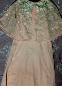 Peach😍 Embroidered Kurta Set