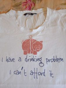 Titled White Tshirt For Daily Use