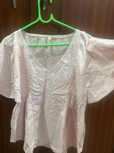 Cute Pink Polka Dot Top