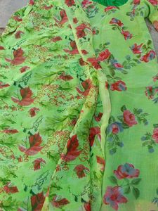 Floral Green Kurti with plazo