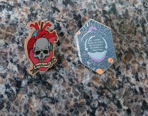 Bookish Enamel Wooden Pins