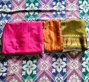 Set of 3 Vintage Silk Sarees