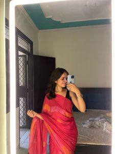 Pink Tie-Dye Saree