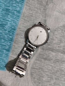Fastrack White Analog Silver Dial Metal Watch