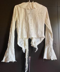 🦢Savana ruffle tie top