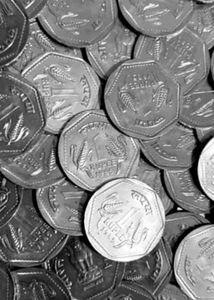1 Rs Old Coin Unc 30 Pcs