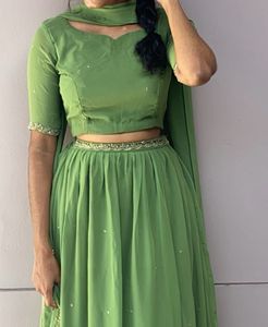 Green Old Vintage Lehenga