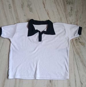 Cute White Polo T-Shirt