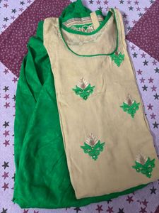 Green Embroidery Suit
