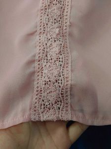Peach Ruffle Sleeve Top