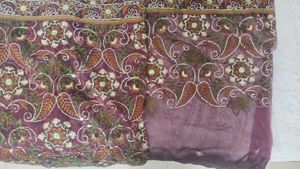Net Embroidered sareer