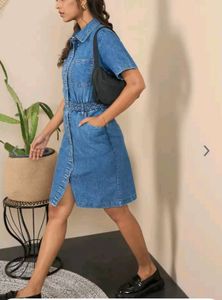 💎New with Tag Denim Lapel Coller Shirt Dress💎