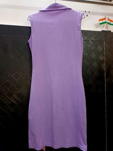 Lilac Ribbed Dress