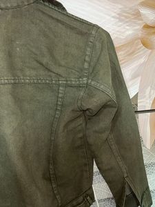 Olive Green Denim Jacket