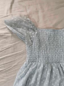 Cute Blue Polka Dot Dress