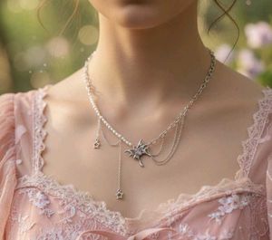 y2k Stone Butterfly Pearl Necklace