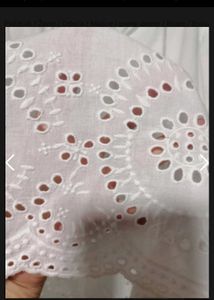 White Dress with Eyelet Details