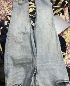 Lightly Washed Slightly Bootcut Denim Jeans