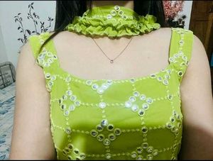 Green Embroidered Kurta Set