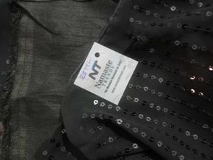 Elegant Black Sequence Saree