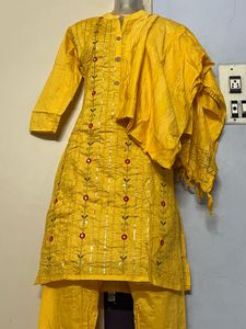 Designer Yellow Kurta Set