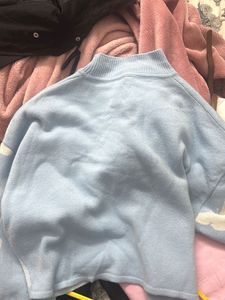 Butterfly Print High Neck Sweater