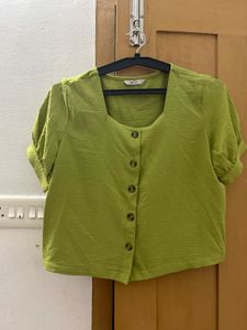 Green Crop Top