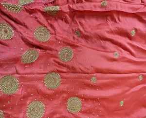 Orange-peach Stone Work Saree