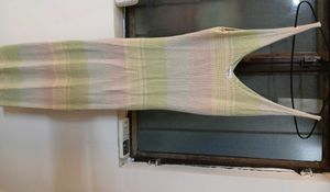 Pleated Striped Dress