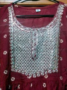 beautiful party wear naira cut kurti pant Dupatta