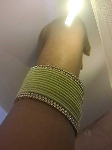 Beautiful Pista Green Colour Velvet Bangles 💚