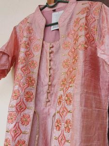 Peach Designer  Kurta