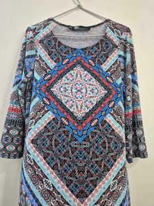 Patterned Midi Dress