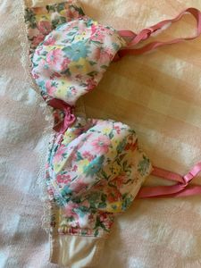 Y2k Floral Print Bra