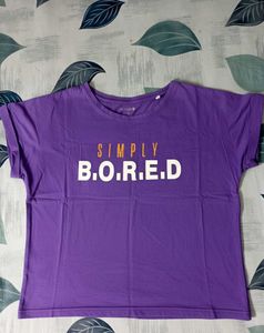 💜Purple Graphic Print T-Shirt