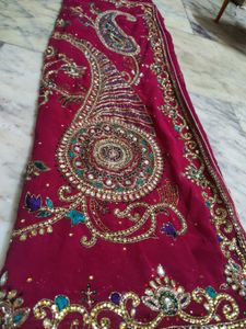 Darkest Pink Saree Beautiful ❤️