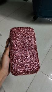 New clutch with sling (rose gold)