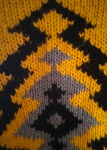 Cozy Mustard Aztec Sweater