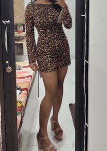 Savana Leopard Print Mini Dress