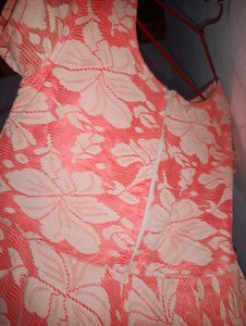 Floral Pink &amp; White Party Dress/Gown