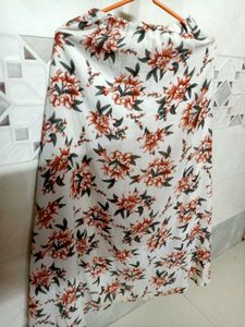 Off Shoulder Top With Stretchable Fabric And Skirt
