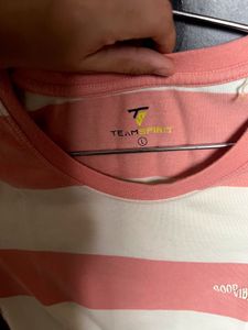 Team spirit striped T-shirt