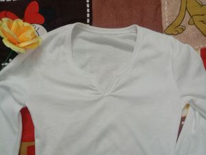 White Long Sleeve Crop Top