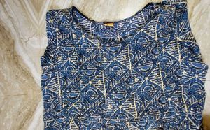 Printed Blue Dress