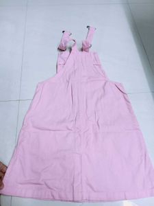 max Pink Denim Button-Down Dress