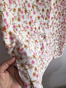 Cotton Net Floral Nighty