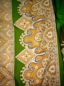Green Patterned Ethnic Saree