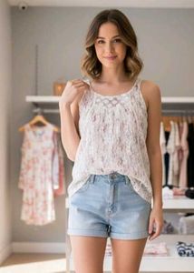 New Lace Detail Tank Top